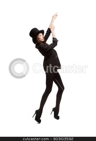 To use this stock image in your creative project, please select the size you need over to the right and click the "Add to Cart" button.
Your downloaded image will come with the Cutcaster watermark removed so don’t worry about the watermark you see on this page. woman in casual clothes stock photo, picture of woman in casual clothes with top hat by Syda Productions