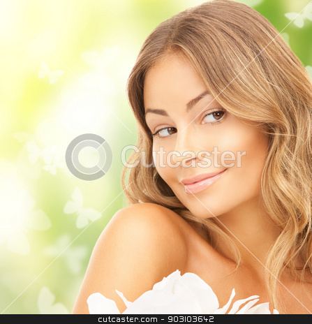 To use this stock image in your creative project, please select the size you need over to the right and click the "Add to Cart" button.
Your downloaded image will come with the Cutcaster watermark removed so don’t worry about the watermark you see on this page. beautiful woman with orchid flower and butterflies stock photo, picture of beautiful woman with orchid flower and butterflies by Syda Productions