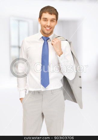 To use this stock image in your creative project, please select the size you need over to the right and click the "Add to Cart" button.
Your downloaded image will come with the Cutcaster watermark removed so don’t worry about the watermark you see on this page. picture of handsome man stock photo, bright picture of handsome man in suit by Syda Productions