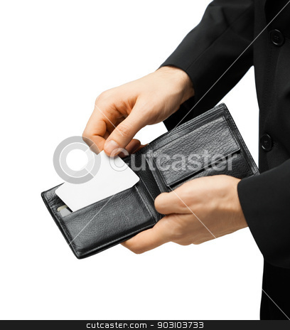 To use this stock image in your creative project, please select the size you need over to the right and click the "Add to Cart" button.
Your downloaded image will come with the Cutcaster watermark removed so don’t worry about the watermark you see on this page. man in suit holding credit card stock photo, man in suit with wallet and credit card. by Syda Productions