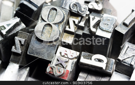 To use this stock image in your creative project, please select the size you need over to the right and click the "Add to Cart" button.
Your downloaded image will come with the Cutcaster watermark removed so don’t worry about the watermark you see on this page. Metal Type Printing Press Typeset Obsolete Typography Text Letter stock photo, Old metal blank printing press typeset all stacked up by Christopher Boswell