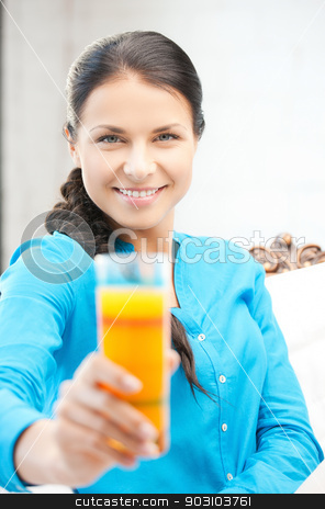 To use this stock image in your creative project, please select the size you need over to the right and click the "Add to Cart" button.
Your downloaded image will come with the Cutcaster watermark removed so don’t worry about the watermark you see on this page. woman holding glass of orange juice stock photo, young woman holding glass of orange juice by Syda Productions