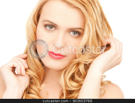 To use this stock image in your creative project, please select the size you need over to the right and click the "Add to Cart" button.
Your downloaded image will come with the Cutcaster watermark removed so don’t worry about the watermark you see on this page. beautiful woman playing with long hair stock photo, picture of beautiful woman playing with long hair by Syda Productions