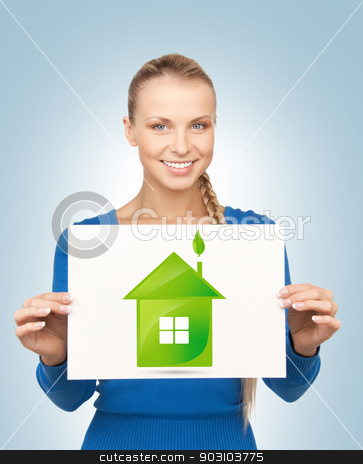 To use this stock image in your creative project, please select the size you need over to the right and click the "Add to Cart" button.
Your downloaded image will come with the Cutcaster watermark removed so don’t worry about the watermark you see on this page. woman with illustration of green eco house stock photo, woman holding paper with illustration of green eco house by Syda Productions
