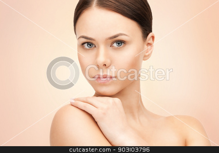 To use this stock image in your creative project, please select the size you need over to the right and click the "Add to Cart" button.
Your downloaded image will come with the Cutcaster watermark removed so don’t worry about the watermark you see on this page. beautiful woman stock photo, bright closeup portrait picture of beautiful woman by Syda Productions