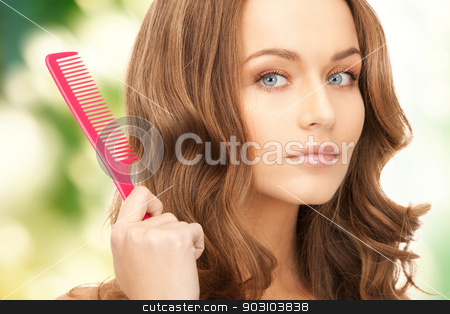 To use this stock image in your creative project, please select the size you need over to the right and click the "Add to Cart" button.
Your downloaded image will come with the Cutcaster watermark removed so don’t worry about the watermark you see on this page. beautiful woman with comb stock photo, bright picture of beautiful woman with comb by Syda Productions