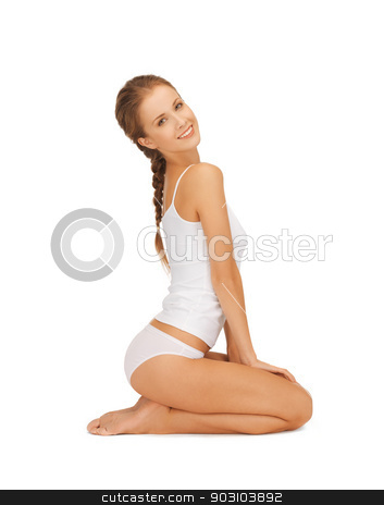 To use this stock image in your creative project, please select the size you need over to the right and click the "Add to Cart" button.
Your downloaded image will come with the Cutcaster watermark removed so don’t worry about the watermark you see on this page. beautiful woman in cotton underwear stock photo, picture of beautiful woman in cotton underwear by Syda Productions