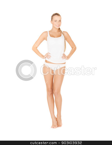 To use this stock image in your creative project, please select the size you need over to the right and click the "Add to Cart" button.
Your downloaded image will come with the Cutcaster watermark removed so don’t worry about the watermark you see on this page. beautiful woman in cotton underwear stock photo, picture of beautiful woman in cotton underwear by Syda Productions