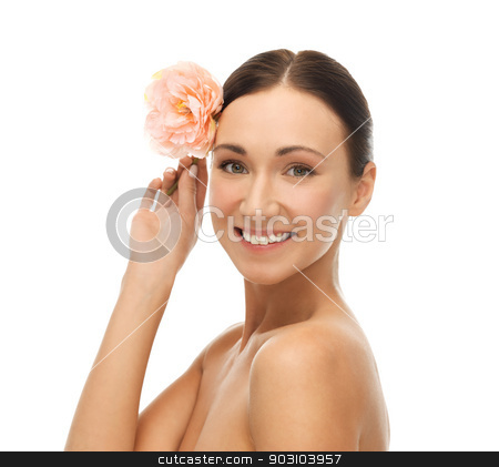 To use this stock image in your creative project, please select the size you need over to the right and click the "Add to Cart" button.
Your downloaded image will come with the Cutcaster watermark removed so don’t worry about the watermark you see on this page. smiling woman with flowers stock photo, bright picture of smiling woman with flower. by Syda Productions