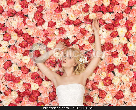 To use this stock image in your creative project, please select the size you need over to the right and click the "Add to Cart" button.
Your downloaded image will come with the Cutcaster watermark removed so don’t worry about the watermark you see on this page. young woman with background full of roses stock photo, beautiful and young woman with background full of roses by Syda Productions
