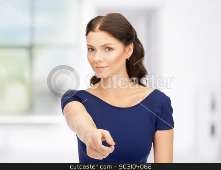 To use this stock image in your creative project, please select the size you need over to the right and click the "Add to Cart" button.
Your downloaded image will come with the Cutcaster watermark removed so don’t worry about the watermark you see on this page. businesswoman pointing her finger stock photo, picture of attractive businesswoman pointing her finger by Syda Productions