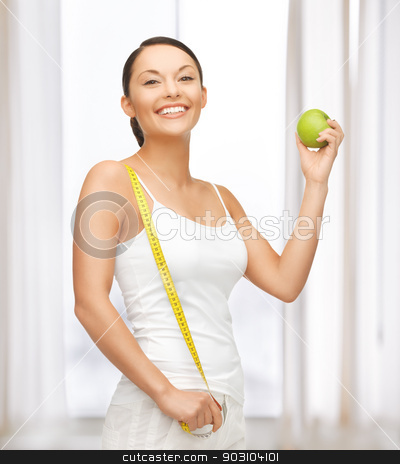 To use this stock image in your creative project, please select the size you need over to the right and click the "Add to Cart" button.
Your downloaded image will come with the Cutcaster watermark removed so don’t worry about the watermark you see on this page. sporty woman with apple and measuring tape stock photo, beautiful sporty woman with apple and measuring tape by Syda Productions