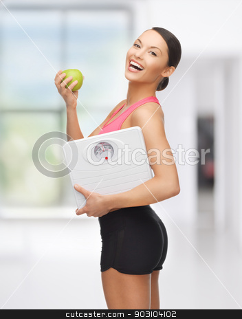 To use this stock image in your creative project, please select the size you need over to the right and click the "Add to Cart" button.
Your downloaded image will come with the Cutcaster watermark removed so don’t worry about the watermark you see on this page. sporty woman with scale and green apple stock photo, picture of beautiful sporty woman with scale and green apple by Syda Productions