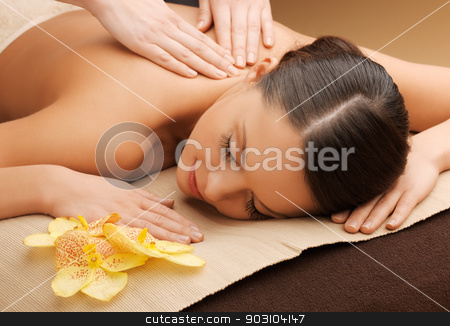 To use this stock image in your creative project, please select the size you need over to the right and click the "Add to Cart" button.
Your downloaded image will come with the Cutcaster watermark removed so don’t worry about the watermark you see on this page. woman in spa salon lying on the massage desk stock photo, picture of woman in spa salon lying on the massage desk by Syda Productions