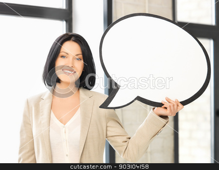 To use this stock image in your creative project, please select the size you need over to the right and click the "Add to Cart" button.
Your downloaded image will come with the Cutcaster watermark removed so don’t worry about the watermark you see on this page. smiling businesswoman with blank text bubble stock photo, picture of smiling businesswoman with blank text bubble by Syda Productions