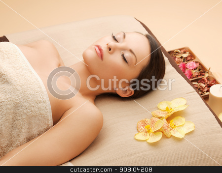 To use this stock image in your creative project, please select the size you need over to the right and click the "Add to Cart" button.
Your downloaded image will come with the Cutcaster watermark removed so don’t worry about the watermark you see on this page. woman in spa salon lying on the massage desk stock photo, picture of woman in spa salon lying on the massage desk by Syda Productions