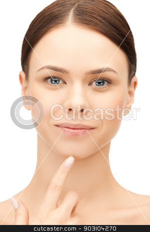 To use this stock image in your creative project, please select the size you need over to the right and click the "Add to Cart" button.
Your downloaded image will come with the Cutcaster watermark removed so don’t worry about the watermark you see on this page. woman touching her chin stock photo, face of beautiful woman touching her chin by Syda Productions
