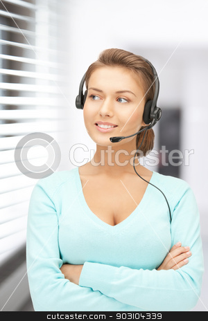 To use this stock image in your creative project, please select the size you need over to the right and click the "Add to Cart" button.
Your downloaded image will come with the Cutcaster watermark removed so don’t worry about the watermark you see on this page. helpline stock photo, bright picture of friendly female helpline operator by Syda Productions