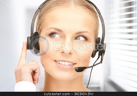 To use this stock image in your creative project, please select the size you need over to the right and click the "Add to Cart" button.
Your downloaded image will come with the Cutcaster watermark removed so don’t worry about the watermark you see on this page. helpline stock photo, bright picture of friendly female helpline operator by Syda Productions