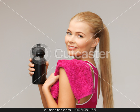 To use this stock image in your creative project, please select the size you need over to the right and click the "Add to Cart" button.
Your downloaded image will come with the Cutcaster watermark removed so don’t worry about the watermark you see on this page. sporty woman with special sportsman bottle stock photo, picture of sporty woman with special sportsman bottle by Syda Productions