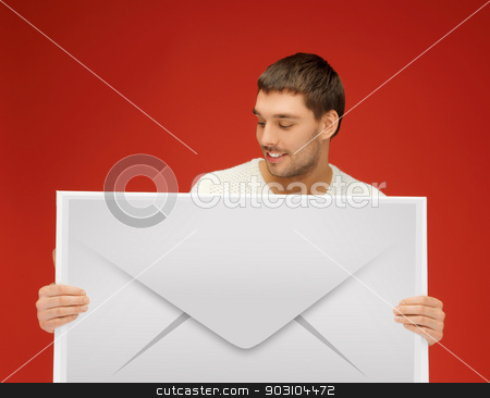 To use this stock image in your creative project, please select the size you need over to the right and click the "Add to Cart" button.
Your downloaded image will come with the Cutcaster watermark removed so don’t worry about the watermark you see on this page. man showing virtual envelope stock photo, picture of handsome man showing virtual envelope by Syda Productions