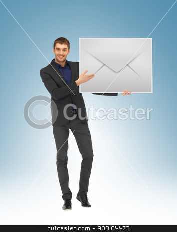 To use this stock image in your creative project, please select the size you need over to the right and click the "Add to Cart" button.
Your downloaded image will come with the Cutcaster watermark removed so don’t worry about the watermark you see on this page. man showing virtual envelope stock photo, picture of handsome man showing virtual envelope by Syda Productions