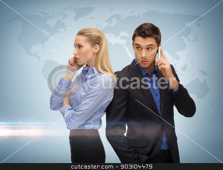 To use this stock image in your creative project, please select the size you need over to the right and click the "Add to Cart" button.
Your downloaded image will come with the Cutcaster watermark removed so don’t worry about the watermark you see on this page. man and woman with cell phones stock photo, picture of man and woman with cell phones by Syda Productions