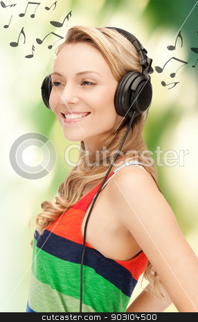 To use this stock image in your creative project, please select the size you need over to the right and click the "Add to Cart" button.
Your downloaded image will come with the Cutcaster watermark removed so don’t worry about the watermark you see on this page. woman with headphones stock photo, picture of happy and smiling woman with headphones by Syda Productions