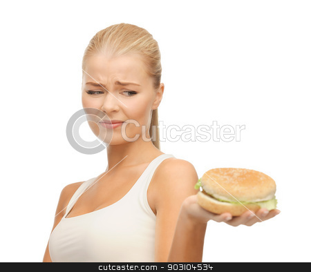 To use this stock image in your creative project, please select the size you need over to the right and click the "Add to Cart" button.
Your downloaded image will come with the Cutcaster watermark removed so don’t worry about the watermark you see on this page. woman rejecting junk food stock photo, picture of healthy woman rejecting junk food by Syda Productions