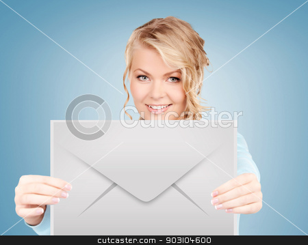 To use this stock image in your creative project, please select the size you need over to the right and click the "Add to Cart" button.
Your downloaded image will come with the Cutcaster watermark removed so don’t worry about the watermark you see on this page. woman showing virtual envelope stock photo, picture of smiling woman showing virtual envelope by Syda Productions