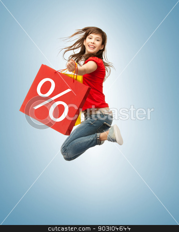 To use this stock image in your creative project, please select the size you need over to the right and click the "Add to Cart" button.
Your downloaded image will come with the Cutcaster watermark removed so don’t worry about the watermark you see on this page. shopper stock photo, picture of jumping teenage girl with shopping bags by Syda Productions