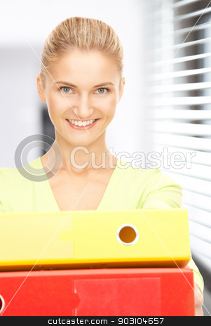 To use this stock image in your creative project, please select the size you need over to the right and click the "Add to Cart" button.
Your downloaded image will come with the Cutcaster watermark removed so don’t worry about the watermark you see on this page. businesswoman with folders stock photo, picture of a young attractive businesswoman with folders by Syda Productions