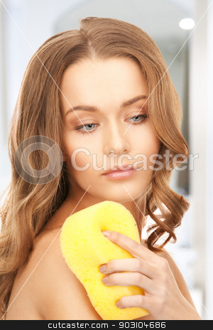 To use this stock image in your creative project, please select the size you need over to the right and click the "Add to Cart" button.
Your downloaded image will come with the Cutcaster watermark removed so don’t worry about the watermark you see on this page. beautiful woman with sponge stock photo, bright picture of beautiful woman with sponge by Syda Productions