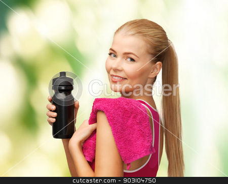 To use this stock image in your creative project, please select the size you need over to the right and click the "Add to Cart" button.
Your downloaded image will come with the Cutcaster watermark removed so don’t worry about the watermark you see on this page. sporty woman with special sportsman bottle stock photo, picture of sporty woman with special sportsman bottle by Syda Productions