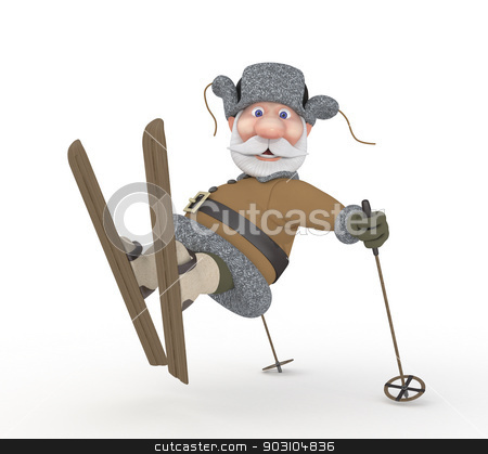 To use this stock image in your creative project, please select the size you need over to the right and click the "Add to Cart" button.
Your downloaded image will come with the Cutcaster watermark removed so don’t worry about the watermark you see on this page. The grandfather on skis. stock photo, Improving walk on a winter forest. by karelin721