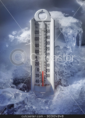 To use this stock image in your creative project, please select the size you need over to the right and click the "Add to Cart" button.
Your downloaded image will come with the Cutcaster watermark removed so don’t worry about the watermark you see on this page. Freezing temperatures stock photo, Thermometer in ice and snow registering below zero by Christian Delbert