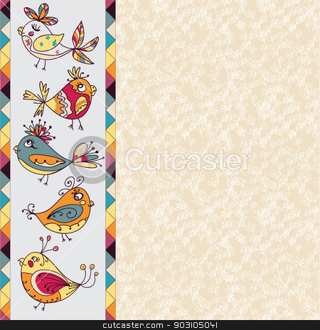To use this stock image in your creative project, please select the size you need over to the right and click the "Add to Cart" button.
Your downloaded image will come with the Cutcaster watermark removed so don’t worry about the watermark you see on this page. greeting card with flowers and bird stock vector clipart, Greeting card with flowers and bird. invitation with floral elements. by LittleCuckoo