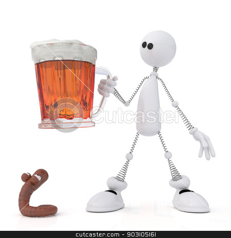 To use this stock image in your creative project, please select the size you need over to the right and click the "Add to Cart" button.
Your downloaded image will come with the Cutcaster watermark removed so don’t worry about the watermark you see on this page. The 3D little man with beer. stock photo, The white person holds in a hand a mug with beer. by karelin721