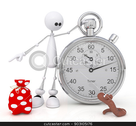 To use this stock image in your creative project, please select the size you need over to the right and click the "Add to Cart" button.
Your downloaded image will come with the Cutcaster watermark removed so don’t worry about the watermark you see on this page. The 3D little man with a stop watch. stock photo, The white person forces a worm to go in for sports. by karelin721