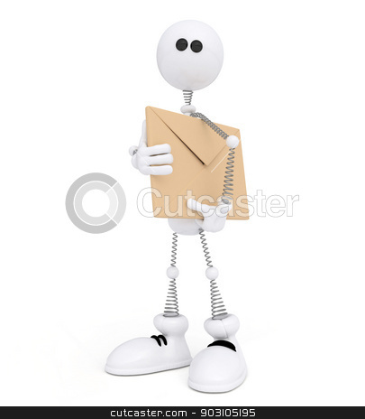 To use this stock image in your creative project, please select the size you need over to the right and click the "Add to Cart" button.
Your downloaded image will come with the Cutcaster watermark removed so don’t worry about the watermark you see on this page. The 3D white mail carrier on springs. stock photo, The mail carrier delivers letters and parcels. by karelin721