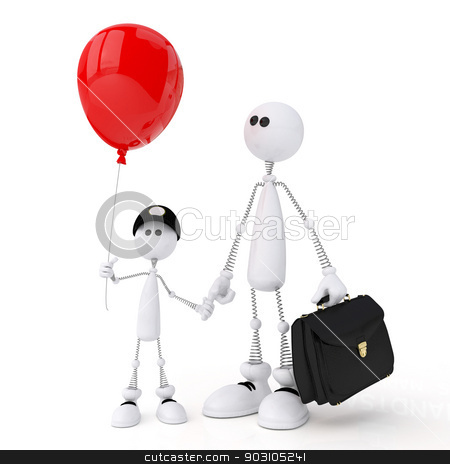To use this stock image in your creative project, please select the size you need over to the right and click the "Add to Cart" button.
Your downloaded image will come with the Cutcaster watermark removed so don’t worry about the watermark you see on this page. The 3D little man with spheres. stock photo, The white person on springs flies by balloons in clouds. by karelin721