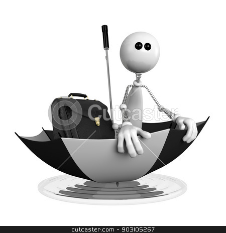 To use this stock image in your creative project, please select the size you need over to the right and click the "Add to Cart" button.
Your downloaded image will come with the Cutcaster watermark removed so don’t worry about the watermark you see on this page. the small person with an umbrella and a portfolio stock photo, The 3D white small person with an umbrella in the rain with a portfolio. by karelin721
