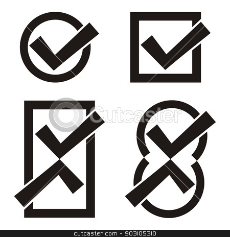 To use this stock image in your creative project, please select the size you need over to the right and click the "Add to Cart" button.
Your downloaded image will come with the Cutcaster watermark removed so don’t worry about the watermark you see on this page. Black tick icons stock vector clipart, Set of four black vector tick icons by blumer