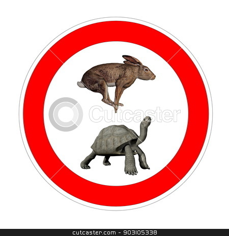 To use this stock image in your creative project, please select the size you need over to the right and click the "Add to Cart" button.
Your downloaded image will come with the Cutcaster watermark removed so don’t worry about the watermark you see on this page. Turtle and hare speed limit stock photo, Hare and galapagos turtle inside speed limit symbol in white background by Elenarts