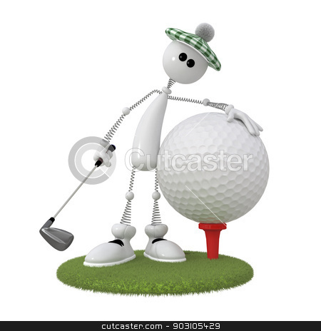 To use this stock image in your creative project, please select the size you need over to the right and click the "Add to Cart" button.
Your downloaded image will come with the Cutcaster watermark removed so don’t worry about the watermark you see on this page. 3d little man golfist. stock photo, Game the best occupation outdoors after work. by karelin721