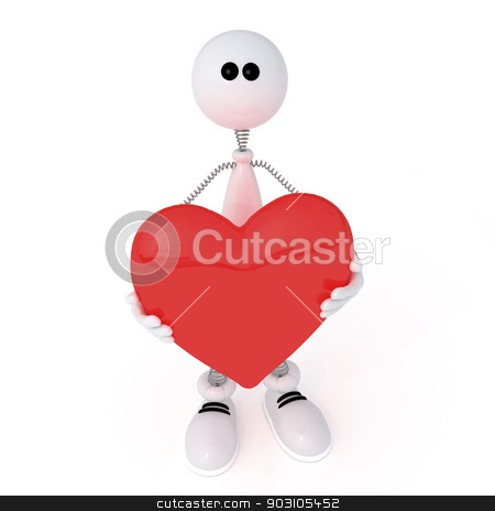 To use this stock image in your creative project, please select the size you need over to the right and click the "Add to Cart" button.
Your downloaded image will come with the Cutcaster watermark removed so don’t worry about the watermark you see on this page. The 3D little man with heart. stock photo, Romantic condition of the character before appointment. by karelin721