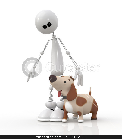 To use this stock image in your creative project, please select the size you need over to the right and click the "Add to Cart" button.
Your downloaded image will come with the Cutcaster watermark removed so don’t worry about the watermark you see on this page. 3d little dog with the friend. stock photo, The ridiculous pet asks the owner to take a walk. by karelin721