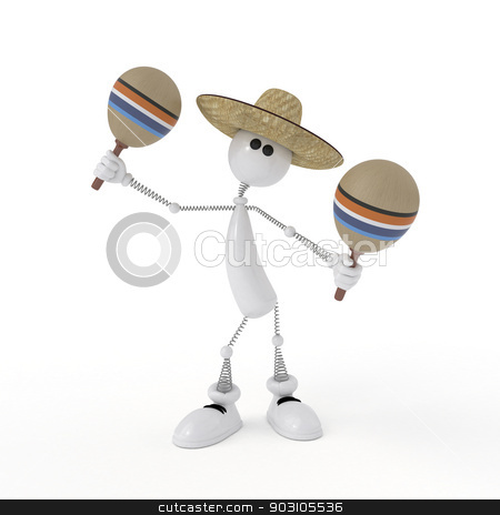 To use this stock image in your creative project, please select the size you need over to the right and click the "Add to Cart" button.
Your downloaded image will come with the Cutcaster watermark removed so don’t worry about the watermark you see on this page. The 3D character plays on a maracas. stock photo, Playing music on ancient musical instruments. by karelin721