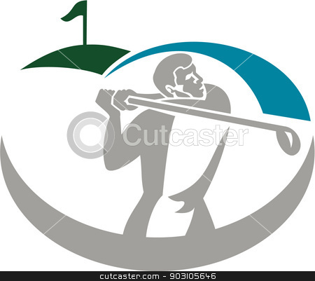 To use this stock image in your creative project, please select the size you need over to the right and click the "Add to Cart" button.
Your downloaded image will come with the Cutcaster watermark removed so don’t worry about the watermark you see on this page. Golfer Tee Off Golf Retro stock vector clipart, Illustration of a golfer playing golf swinging club tee off set on isolated background done in retro style. by patrimonio