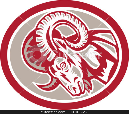 To use this stock image in your creative project, please select the size you need over to the right and click the "Add to Cart" button.
Your downloaded image will come with the Cutcaster watermark removed so don’t worry about the watermark you see on this page. Ram Goat Head Side Circle Retro stock vector clipart, Illustration of an agnry ram mountain goat head facing side attacking set inside circle done in retro style on isolated background. by patrimonio